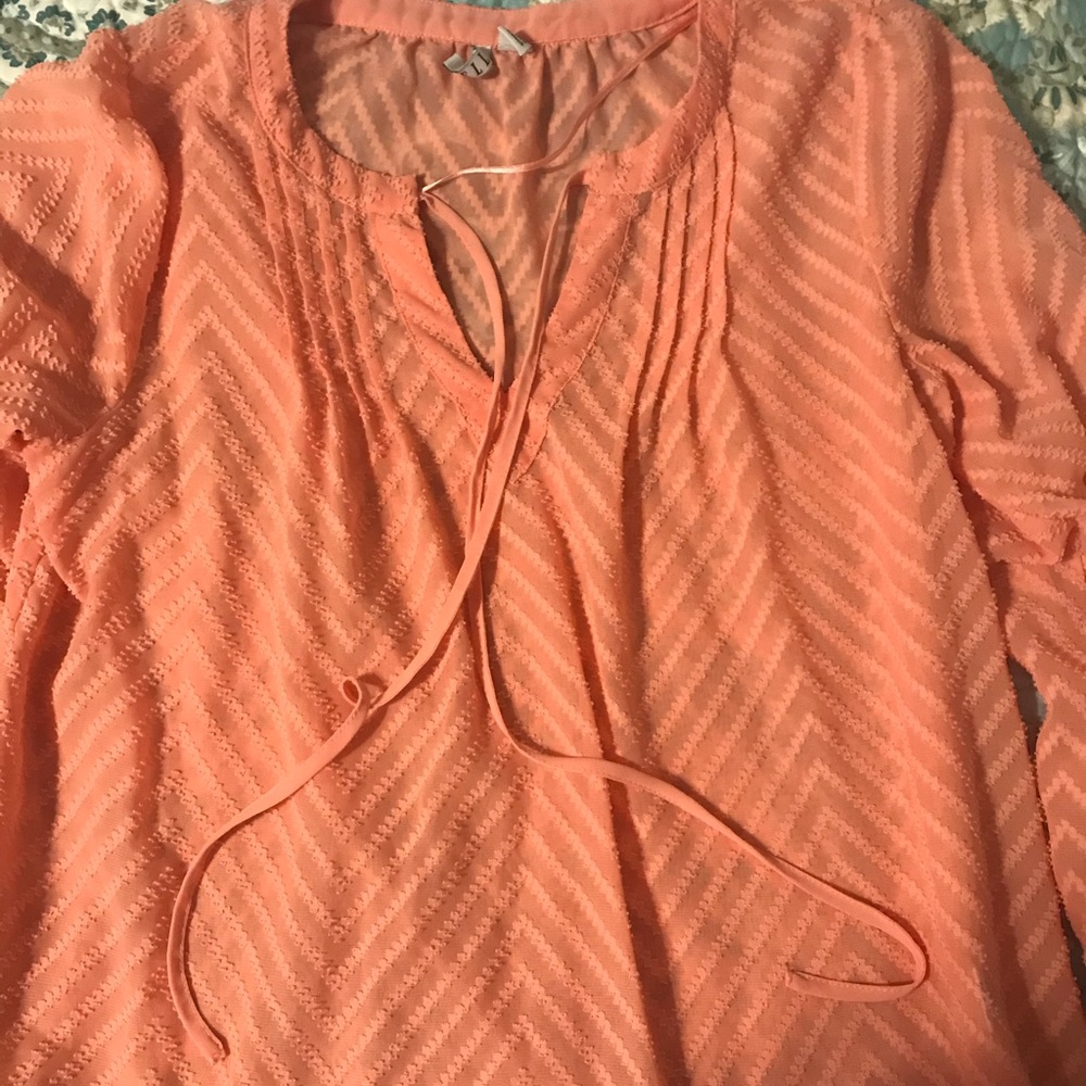Elle sheer tie blouse